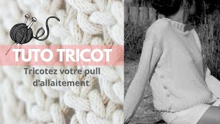 Pull d'allaitement en maille tricot