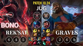 KT Bono Rek'Sai vs Graves Jungle - KR Patch 10.24