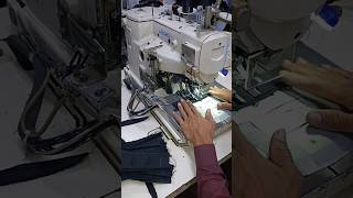 Jeans 👖 Button Hole Machine ✨ #ytshorts #machine #factoryproducts #denim #versatilesewin #sewing