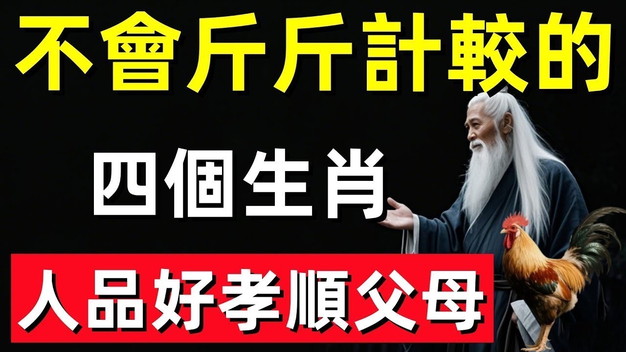 命理揭示：這4個生肖不計小利，最懂孝道與包容！
