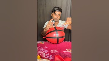 Balloon Turn into Basket Ball Hack ✅ | science project class 7th #fyp #diy #gems #experiment #shorts