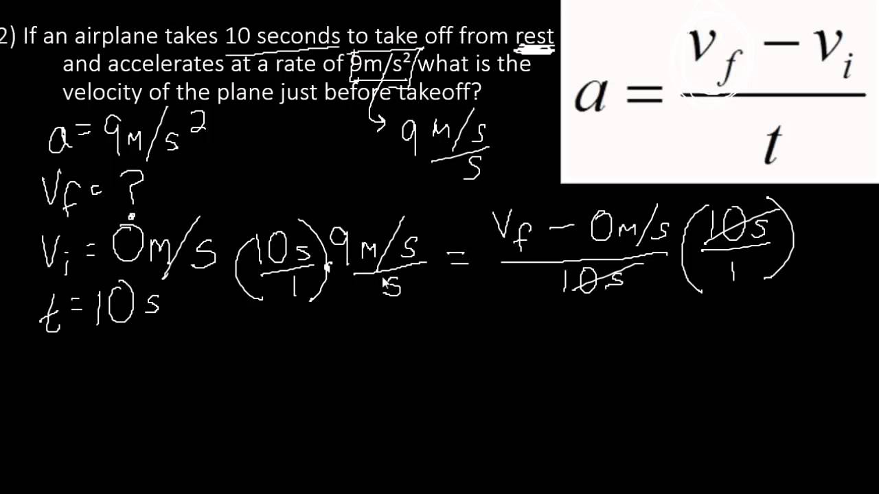 problem solving examples in acceleration