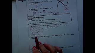 AP Calculus AB: Section 5-7 Second Derivative Test