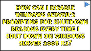 How can I disable Windows Server