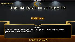 6. Sınıf. Üretim -dağıtım-tüketim. Nitelikli İnsan. Resimi