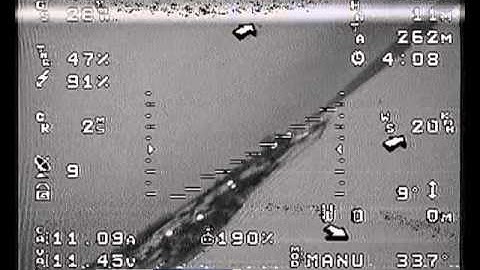 Short Winter Night Maxi Swift FPV Flight - Maiden Flight with ArduPilot and MinimOSD