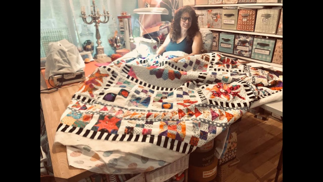 How to Quilt a LARGE quilt on a small sewing machine??!? Beginning to