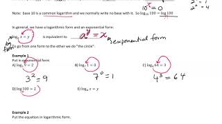 4 3 Logarithmic Functions video1