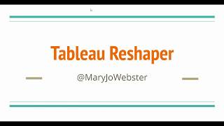 Excel Magic: Using Tableau Reshaper add-in
