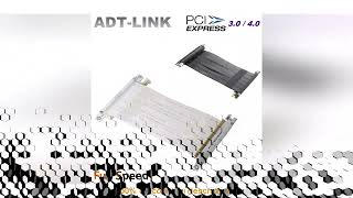 #Black&amp;White Double Reverse Graphics Card Extension Cable PCIe 4.0 3.0 x16 To x16 Gen4/3 Flexible