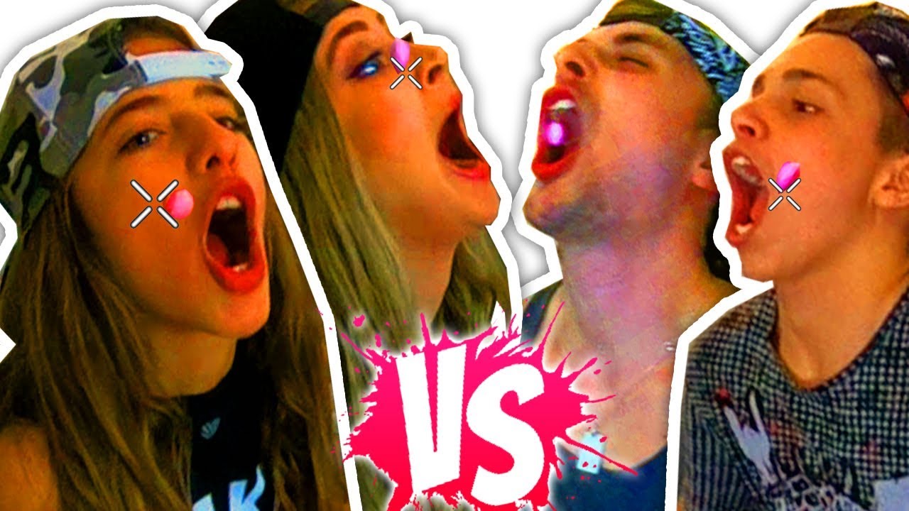 CAZAMOS MENTOS CON LA BOCA 😂 Chicas VS Chicos - Con Lizy P, Ariann Music y César Abril