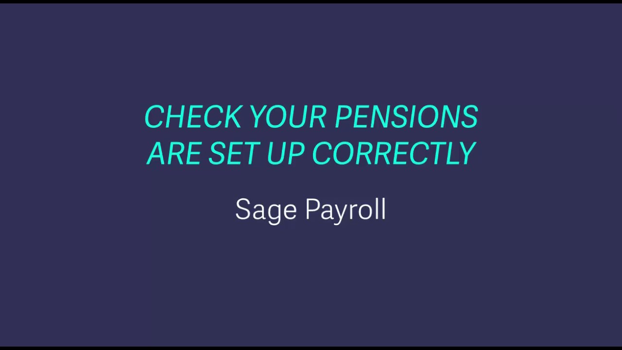 Sage Payroll - Check your pensions are set up correctly business insider