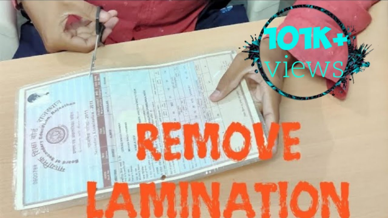 Lamination Removal From Certificate लेमिनेशन कैसे हटाये? Remove