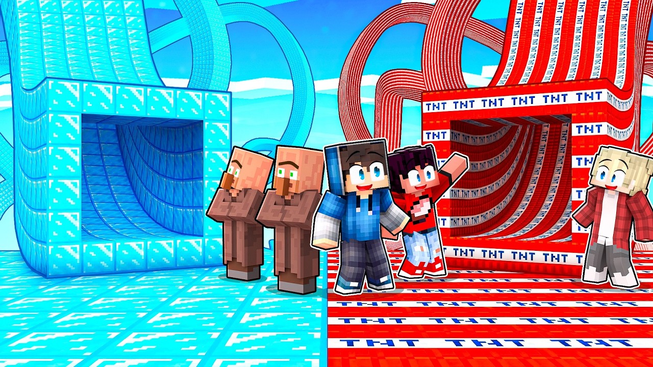 CO SKRÝVÁ TNT vs DIAMANTOVÝ TUNEL v Minecraftu?