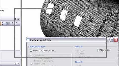 FEMAP - Preprocessing - Model Data Contour - Szczegóły