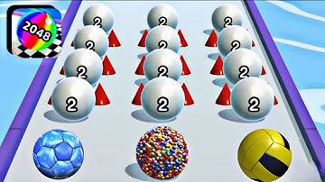 Ball Run 2048 - MAX LEVEL All Level Mobile Gameplay Walkthrough Android IOs Alltrailer Relaxing BR2