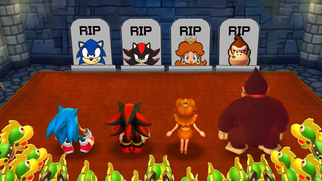 Mario Party 9 Minigames - Sonic Vs Shadow Vs Daisy Vs Donkey Kong (Master Difficulty)