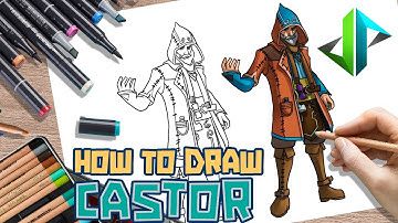 [DRAWPEDIA] HOW TO DRAW CASTOR SKIN from FORTNITE - STEP BY STEP DRAWING TUTORIAL