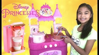 Disney Princess Kitchen + Gourmet Cooking Set & Coffee Maker Pretend Play