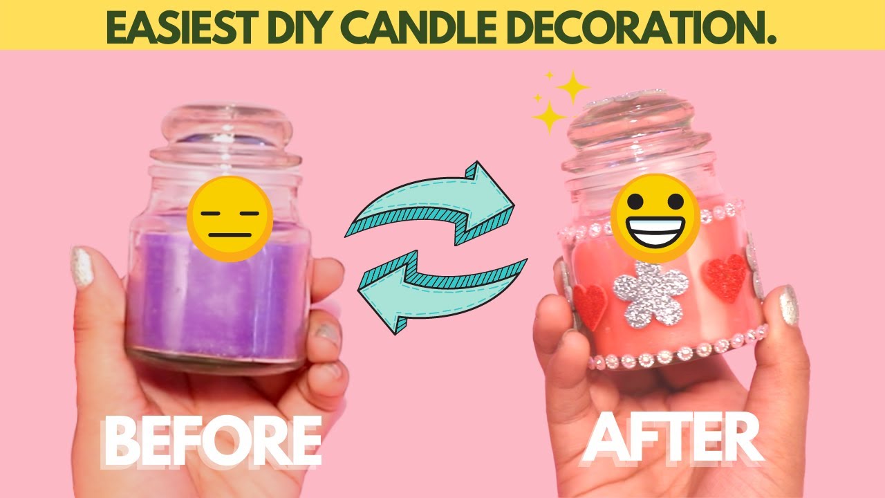 How To Decorate Candle At Home Candle Decoration Ideas YouTube