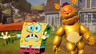 HELLO NEIGHBOR BUT THE NEIGHBOR IS ULTRA-FAST FREDDY FAZBEAR | SpongeBob SquarePants screenshot 4