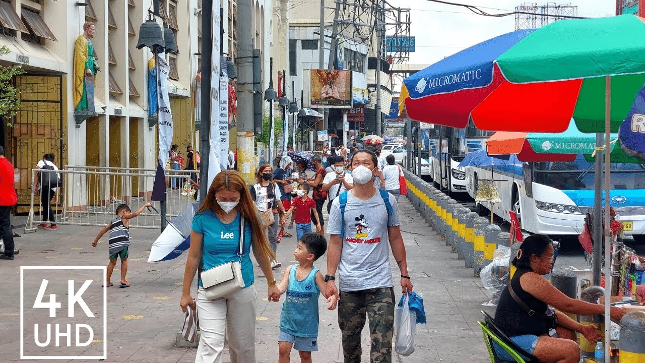 4K 60FPS | Busy Market in Quiapo Philippines | Walking Tour