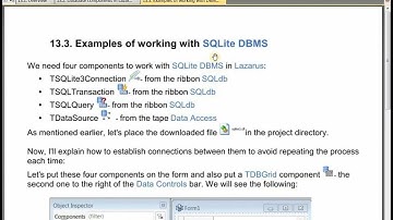 Presentation the paid short(first 3 video) course on Databases in Lazarus - (with voice Christopher)