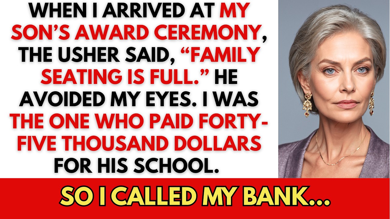 Когда я прибыл на церемонию награждения моего сына, распорядитель сказал: «Семь мест заняты».