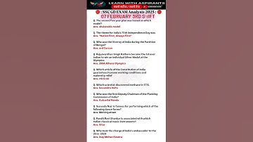 SSC GD Exam Analysis 2025| SSC GD Question Paper 2025 | 07 Feb 3rd Shift | SSC GD Paper Solution
