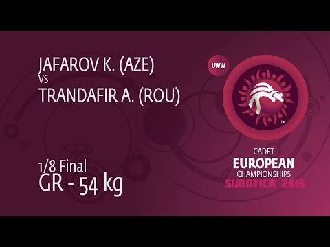 1/8 GR - 54 kg: A. TRANDAFIR (ROU) df. K. JAFAROV (AZE) by TF, 10-1