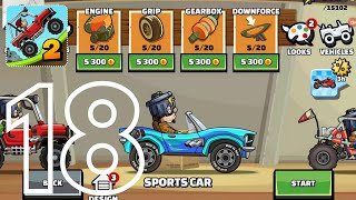 Hill Climb Racing 2 - Gameplay Walkthrough Part 18 - Sports Car New Paint (Android, iOS)