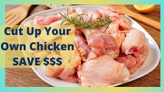 How to Cut Up a Chicken with Wishbone ~ 9 pieces ~ Save $$$