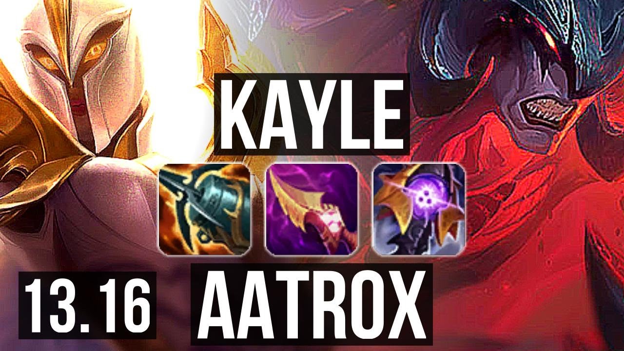 KAYLE vs AATROX (TOP) | 800+ games, Legendary | NA Master | 13.16