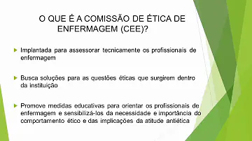Quais as funções do comitê de Ética de Enfermagem?