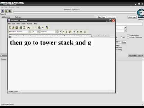 tower stack hack using cheat engine 5.5.avi