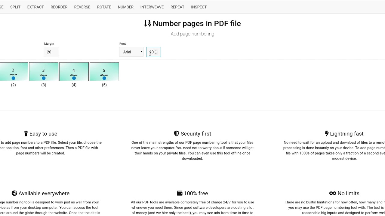 adobe 8 pdf add page numbers