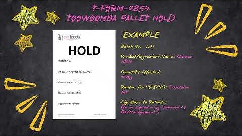 Reporting Out of Spec Training