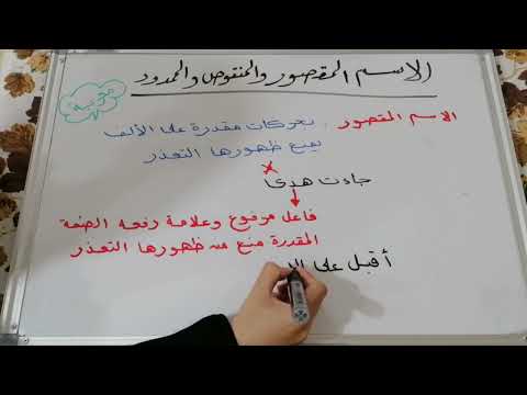 الاسم المقصور و المنقوص و الممدود الصف التاسع