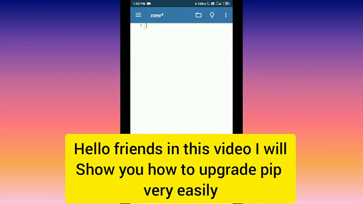 How to upgrade pip in pydroid very easy