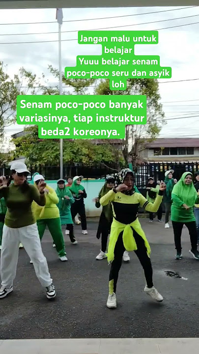 Jangan lupakan senam khas Indonesia poco-poco#aerobicmantul #senamkreasi #senamoutdoor