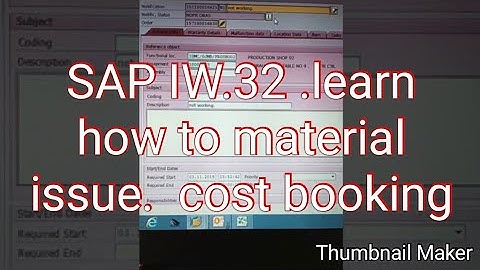 SAP IW.32 .learn how can material can issue in plant maintenance.