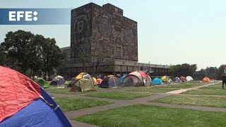 Estudiantes mexicanos de la UNAM acampan en protesta por el "genocidio" en Gaza