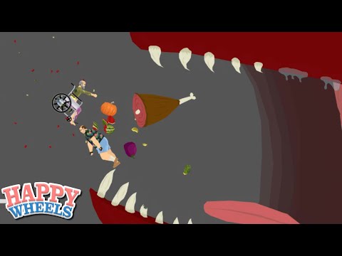 THIS B#TCH ATE ME!! [HAPPY WHEELS] [MADNESS!]