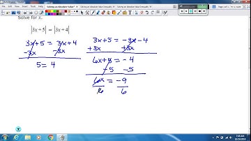 Solving an Absolute Value Equation in the Form ax + b = cx + d