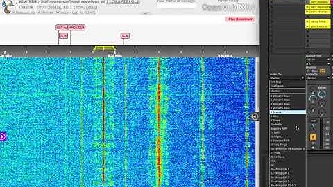 Glitching KiwiSDR radio in realtime with Ableton Live