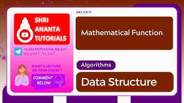 Mathematical Functions #datastructureandalgorithm #computerengineering   #datastructures