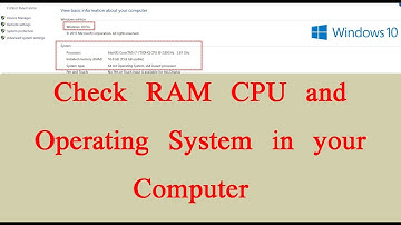 how to check RAM CPU and Operating System | how to check RAM and CPU on Window 10