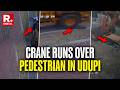 Karnataka BREAKING: CCTV Footage Captures Shocking Incident As Crane Runs Over Pedestrian In Udupi