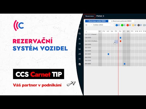 Rezervační systém vozidel - CCS Carnet TIP Profesionální monitoring vozidel CCS