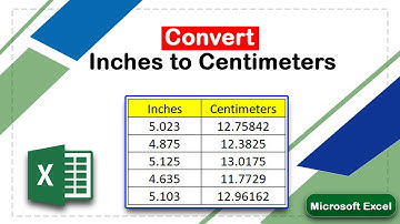 How to easily Convert Inches to Centimeters in Excel